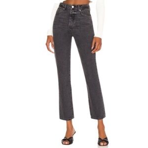 LOVERS + FRIENDS Reece High Rise Slim Straight Jeans Black  Women’s SIZE 27‎